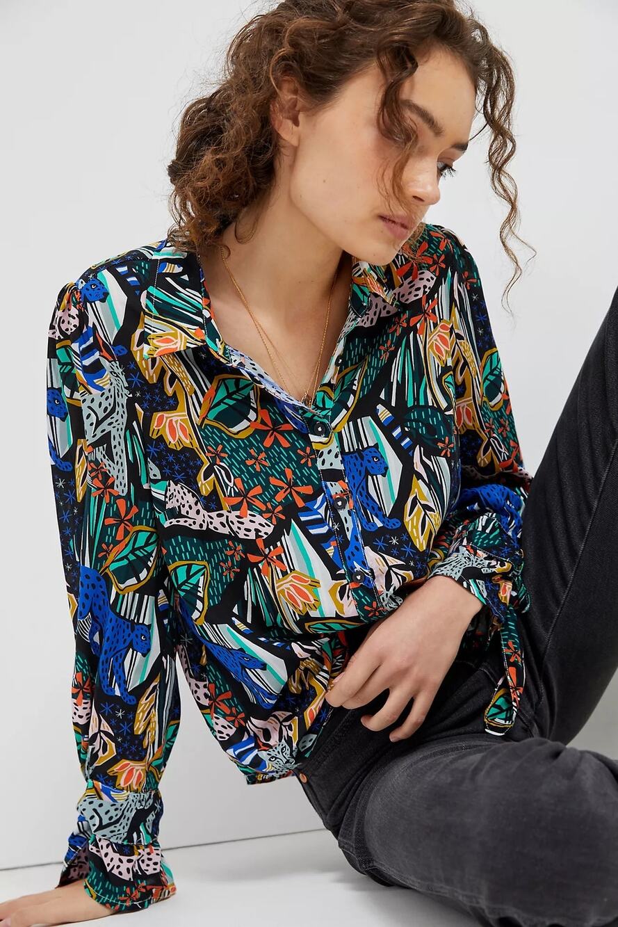 Avant Garde Maximalist Bohemian Chic Anthropologie X Margaret Jeane Blouse